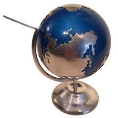 Sterling Silver Spinning Globe Desk Accessory