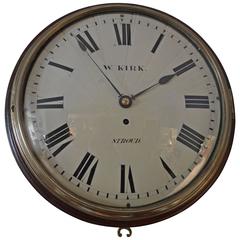 Antique Early 19th Century Convex Dial Clock