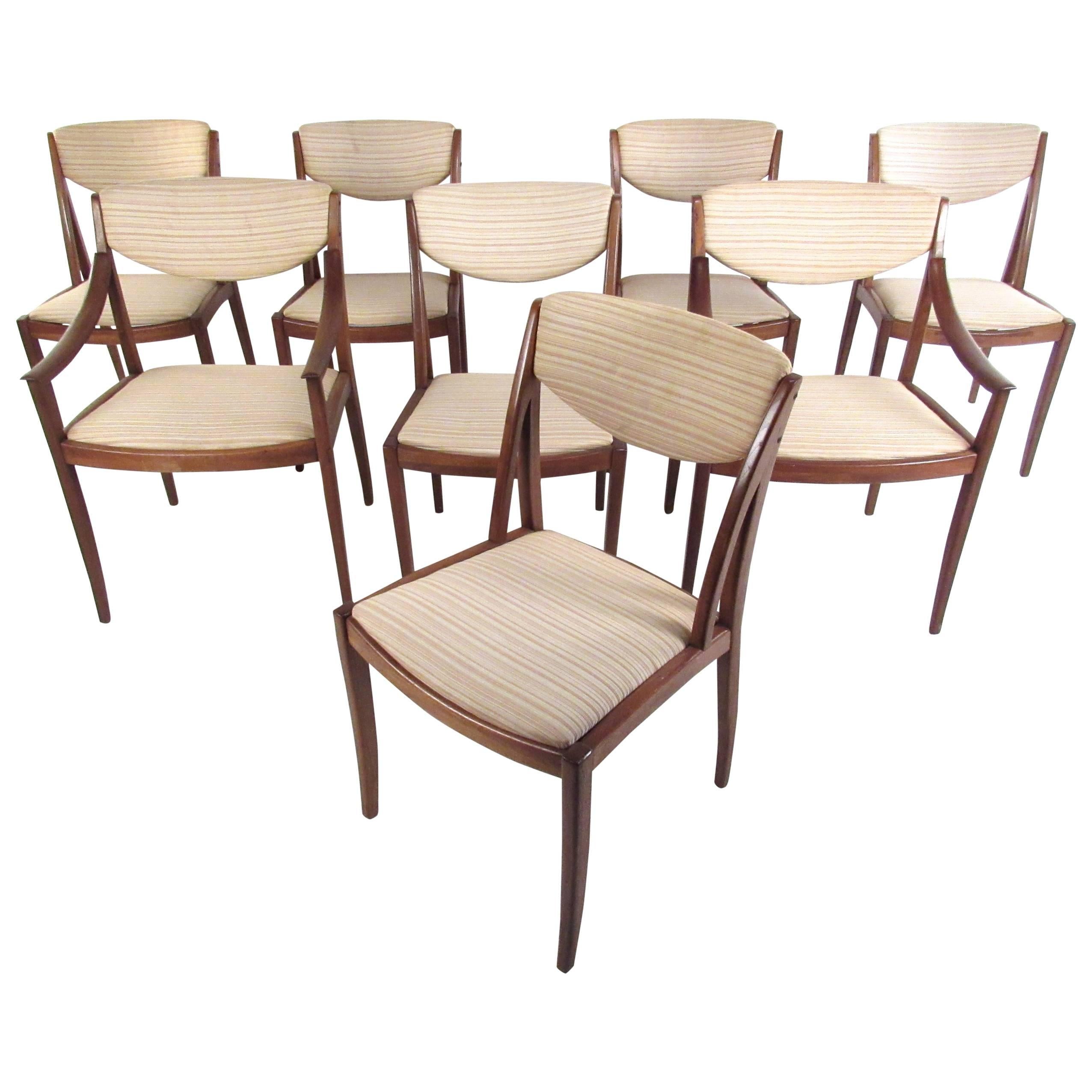 Mid-Century American Walnut Dining Chairs by Drexel