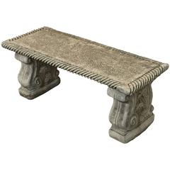 Vintage English Garden Stone Bench