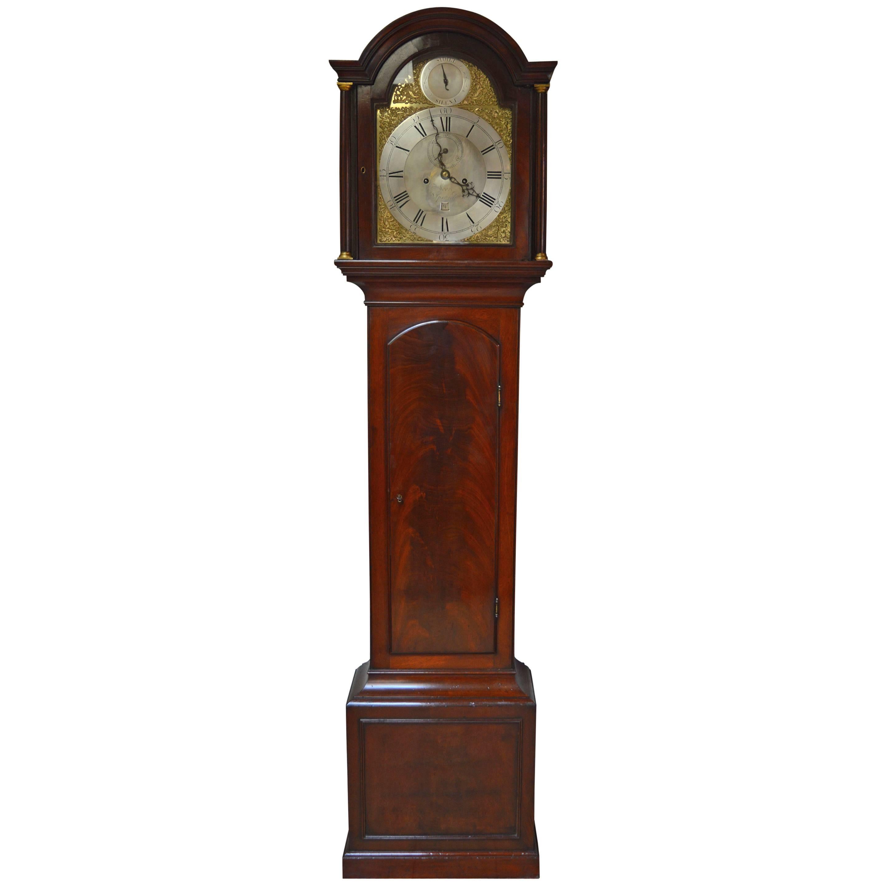 Small 18th Century Mahogany Longcase Clock