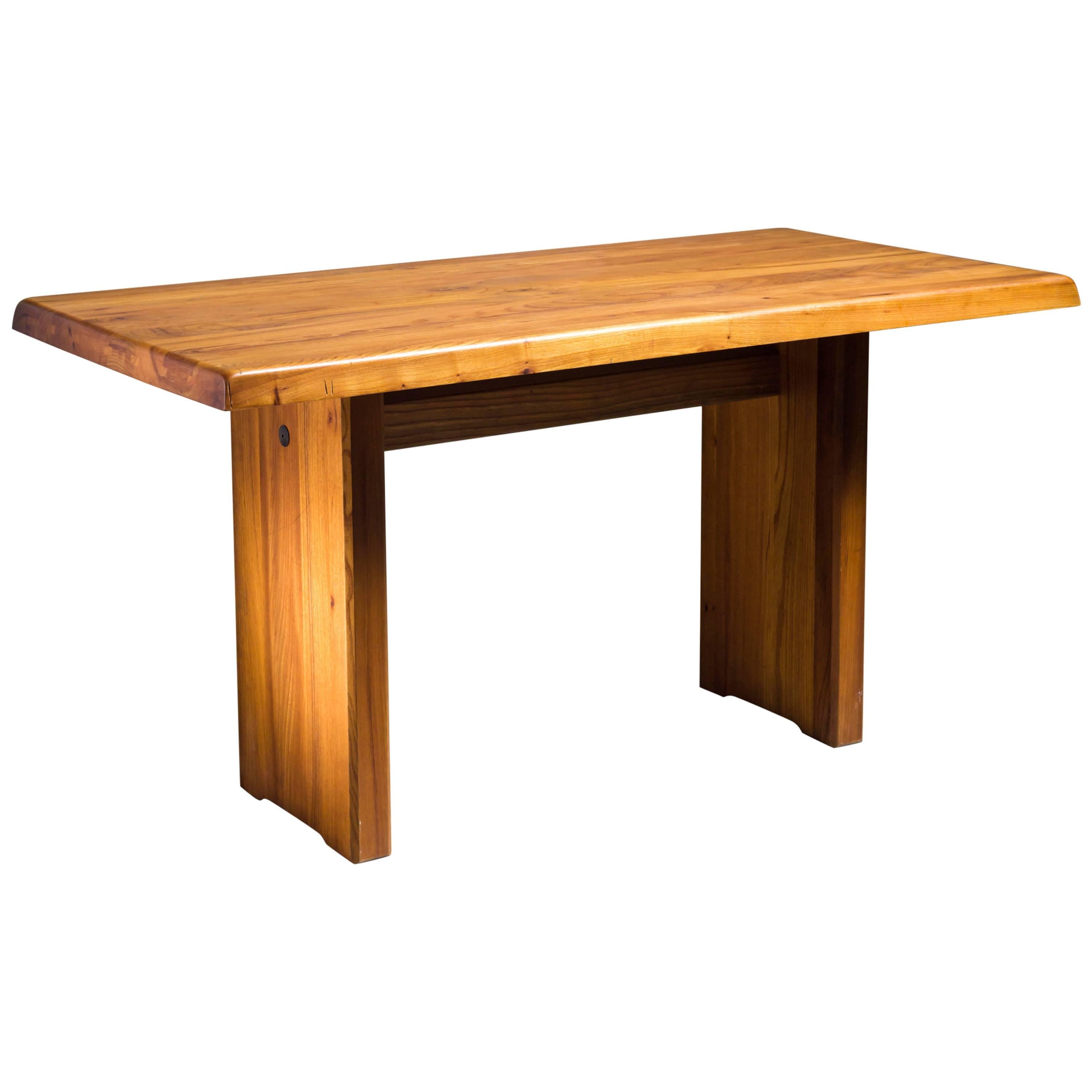 Pierre Chapo Elm Dining Table, France, 1960s For Sale