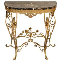 Gilt Iron Console Table