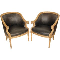 Pair of Neoclassical Style Bergeres