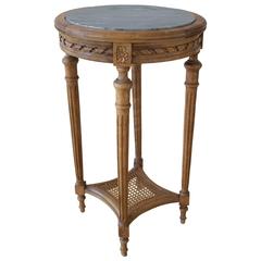 French 19th Century Louis XVI Style Occasional Table with Marble Top Insert 7