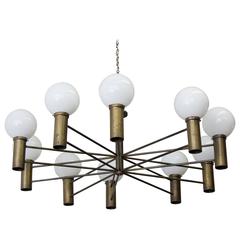 Robert Long 10 Globe Bronze Chandelier