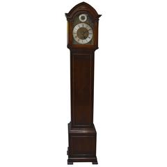 Antique Small George V Oak Musical Longcase Clock