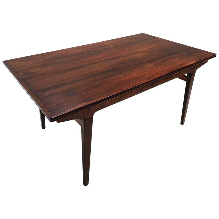 Johannes Andersen Rosewood Dining Table, Mid-Century, 1960s at 1stdibs