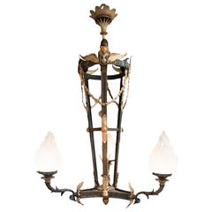 French Bronze Empire Style Chandelier