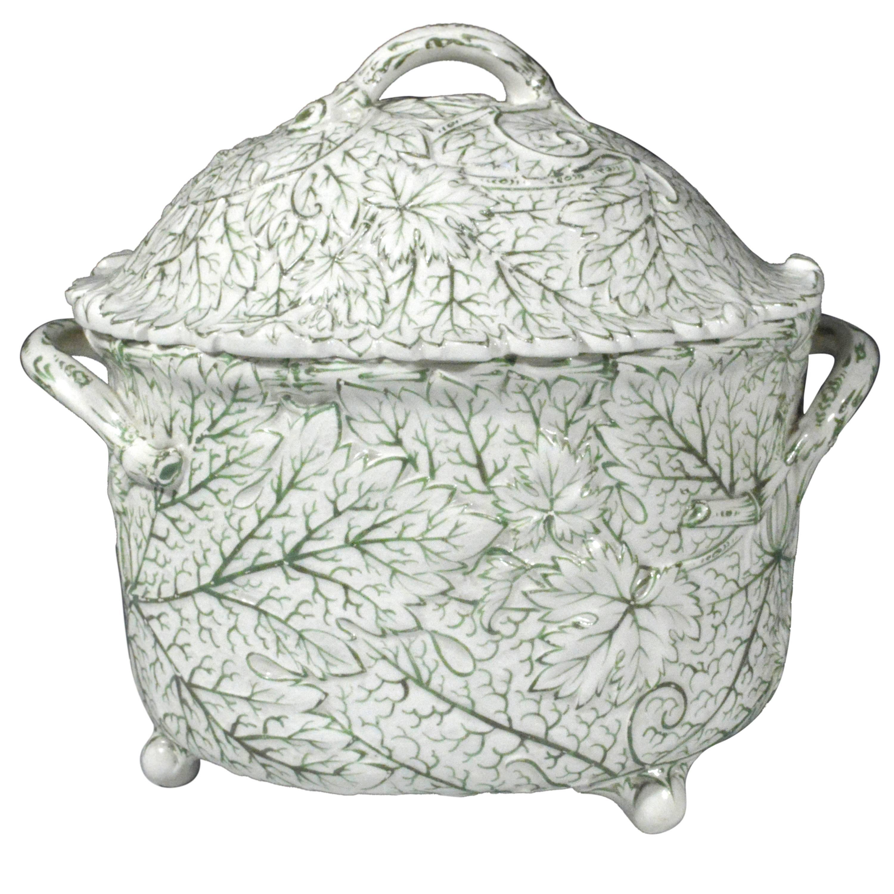 Wedgwood Pearlware Moulded Leaf Tureen and Cover, circa 1877