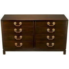 Used Landstrom Furniture Ribbon-Mahogany and Brass Eight-Drawer Dresser