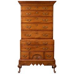 Chippendale Chest on Chest on Frame