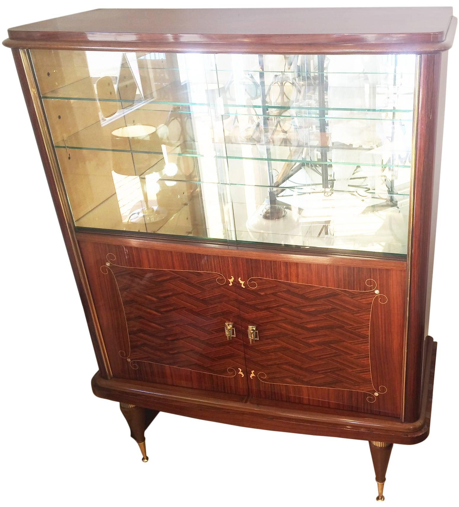 French Art Deco Bar Display Cabinet