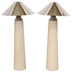 Christian Liaigre for Mirak Cone Lamps in French Limestone