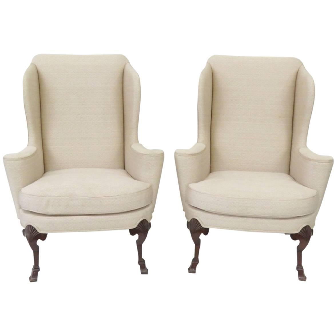 Pair of Baker Wing Chairs