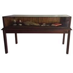 Custom Mahogany Display Case or Vitrine for Collections or Artifacts