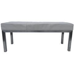 Parsons Design White Leather Bench 8