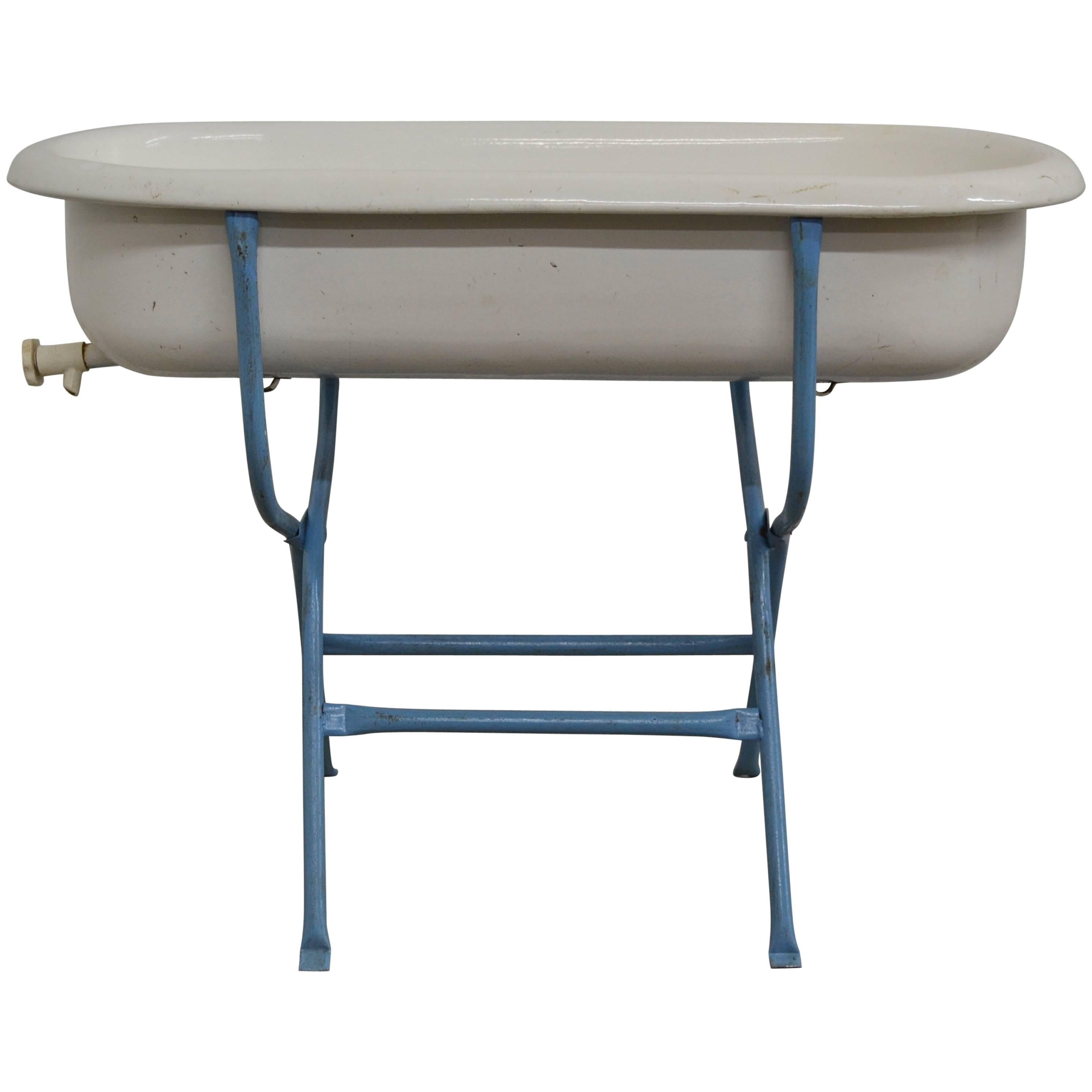 Vintage Porcelain Baby Bath at 1stDibs antique porcelain baby bathtub