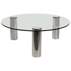 Nickel and Glass Cocktail Table by Pace Collection 9