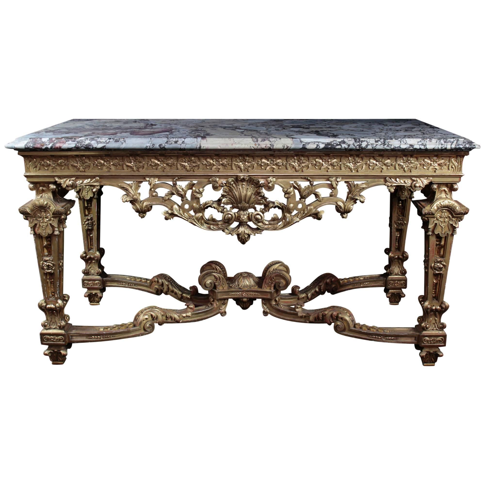Wall Console Table, 19th Century For Sale