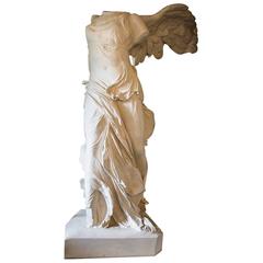 Rare 20th Century Monumental Plaster Nike Statue, Winged Victory of Samothrace