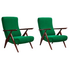 Rare Pair of Antonio Gorgone Reclining Lounge Chairs