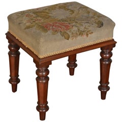 William IV Mahogany Needlepoint Stool