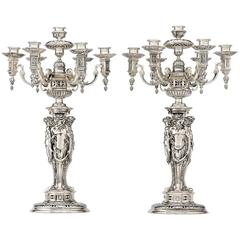 Puiforcat Silver Plate Candelabra