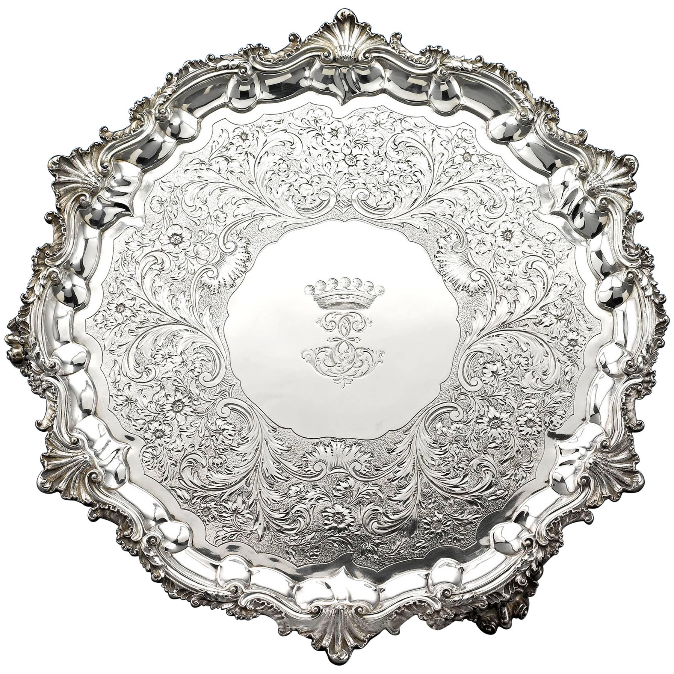 William IV Silver Tray by Paul Storr