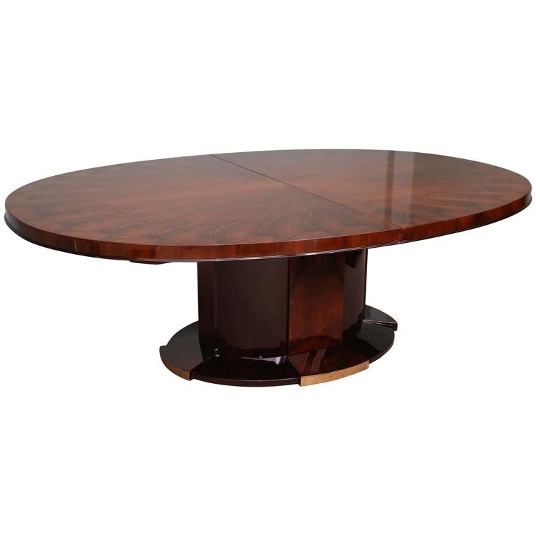 Art Deco Oval Dining Room Table at 1stDibs