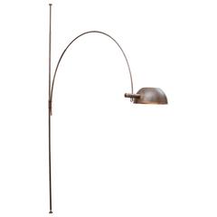 Vintage Ceiling to Floor Lamp by Florian Schulz with Adjustable Arc, Germany, 1970s