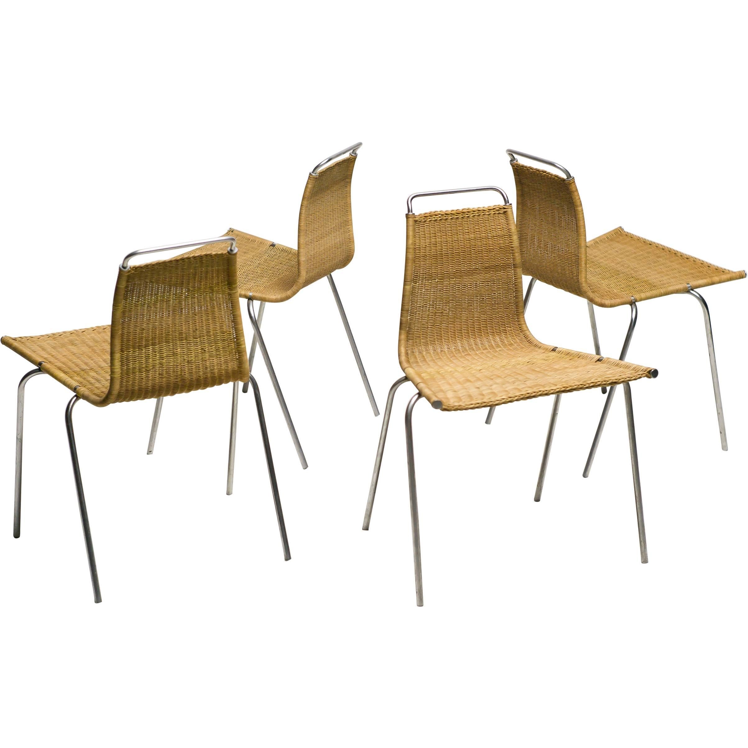 Set of Four Poul Kjærholm PK1 Chairs for E. Kold Christensen
