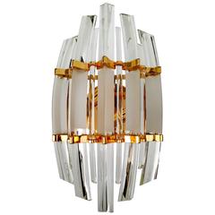 Rare and Massive Venini Murano Glass Sconces, Italy, 1960s