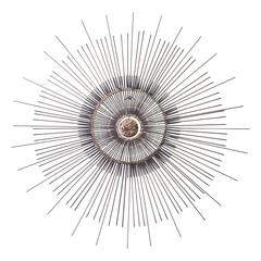 Curtis Jere Mid-Century Starburst Wall Sculpture with Removable Center Medallion