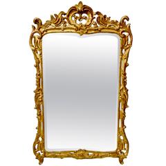 18th Century Louis XVI Carved Giltwood Mirror