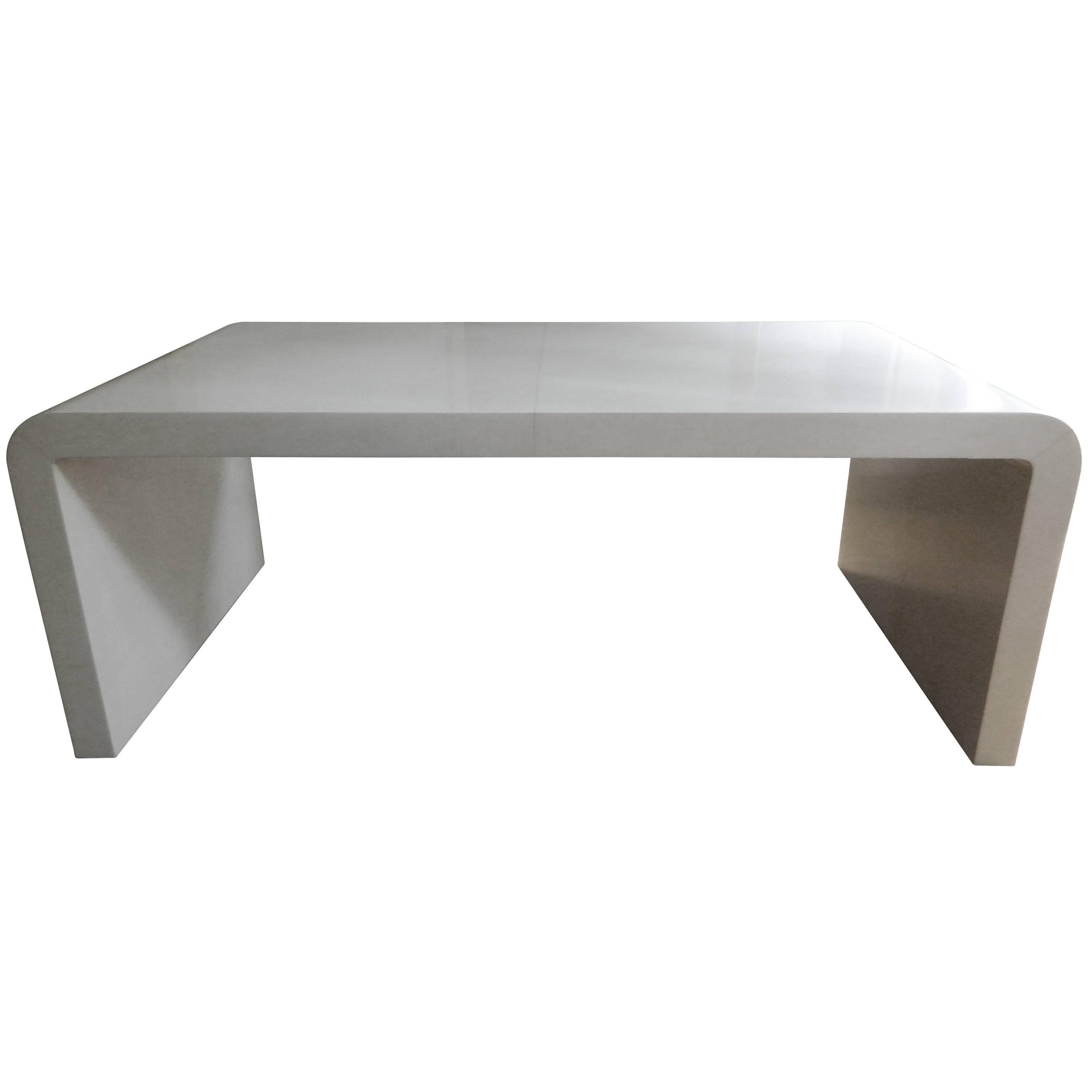 Jean Michel Frank Style Waterfall Parchment Table For Sale