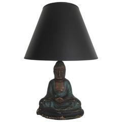Antique Seated Buddha Desk or Table Lamp, ca. 1920s