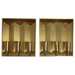 Fog & Morup Pair of Brass Wall Lamps