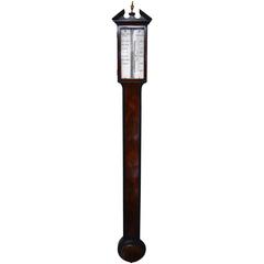 Antique Mid-19th Century Mahogany Stick Barometer