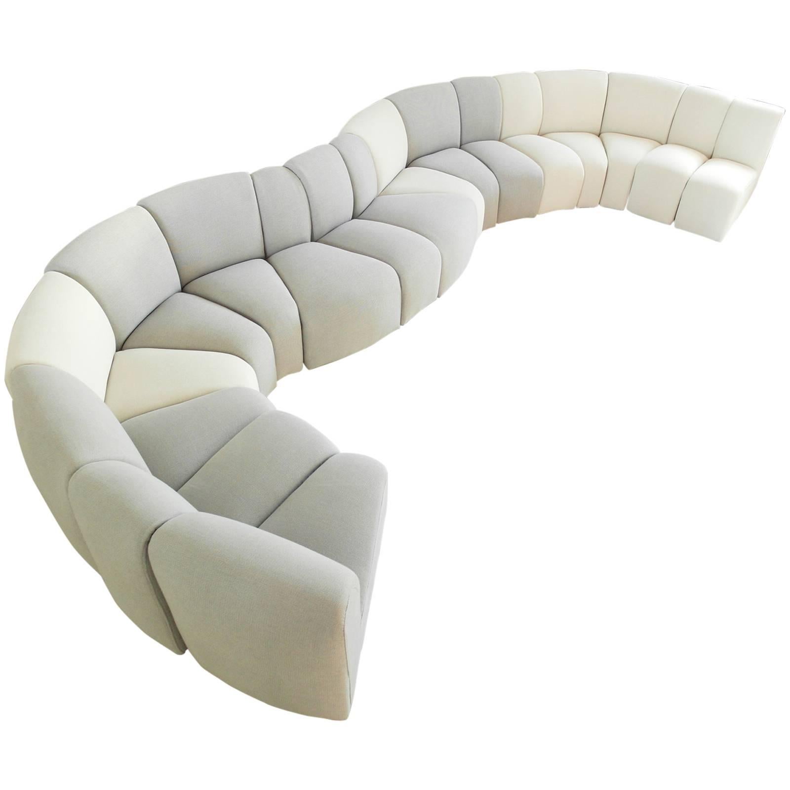 Exclusive Sectional Sofa Model 100 Mississippi by Artifort 17 Elements