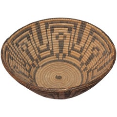 Antique Large 19th Century Geometric Pima Indian Basket