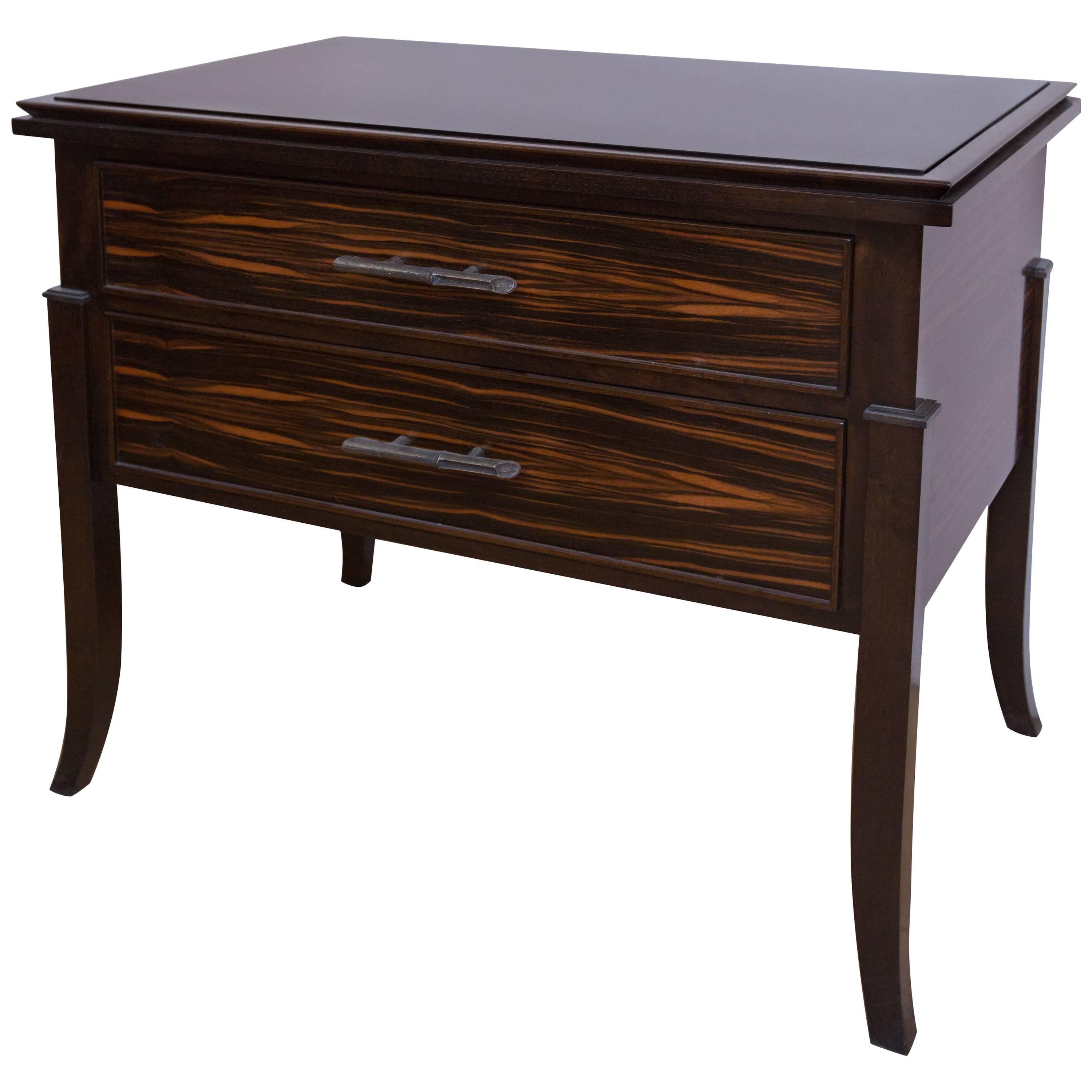 Macassar Ebony Wood Side Table by Gregory Clark For Sale