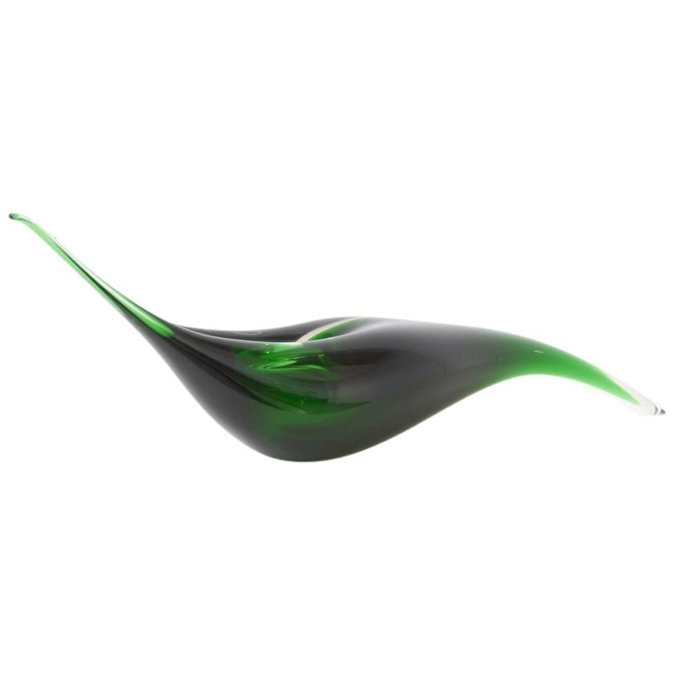 Sculptural Orchid Vase Flamingo by Per Lütken for Holmegaard, 1961 at