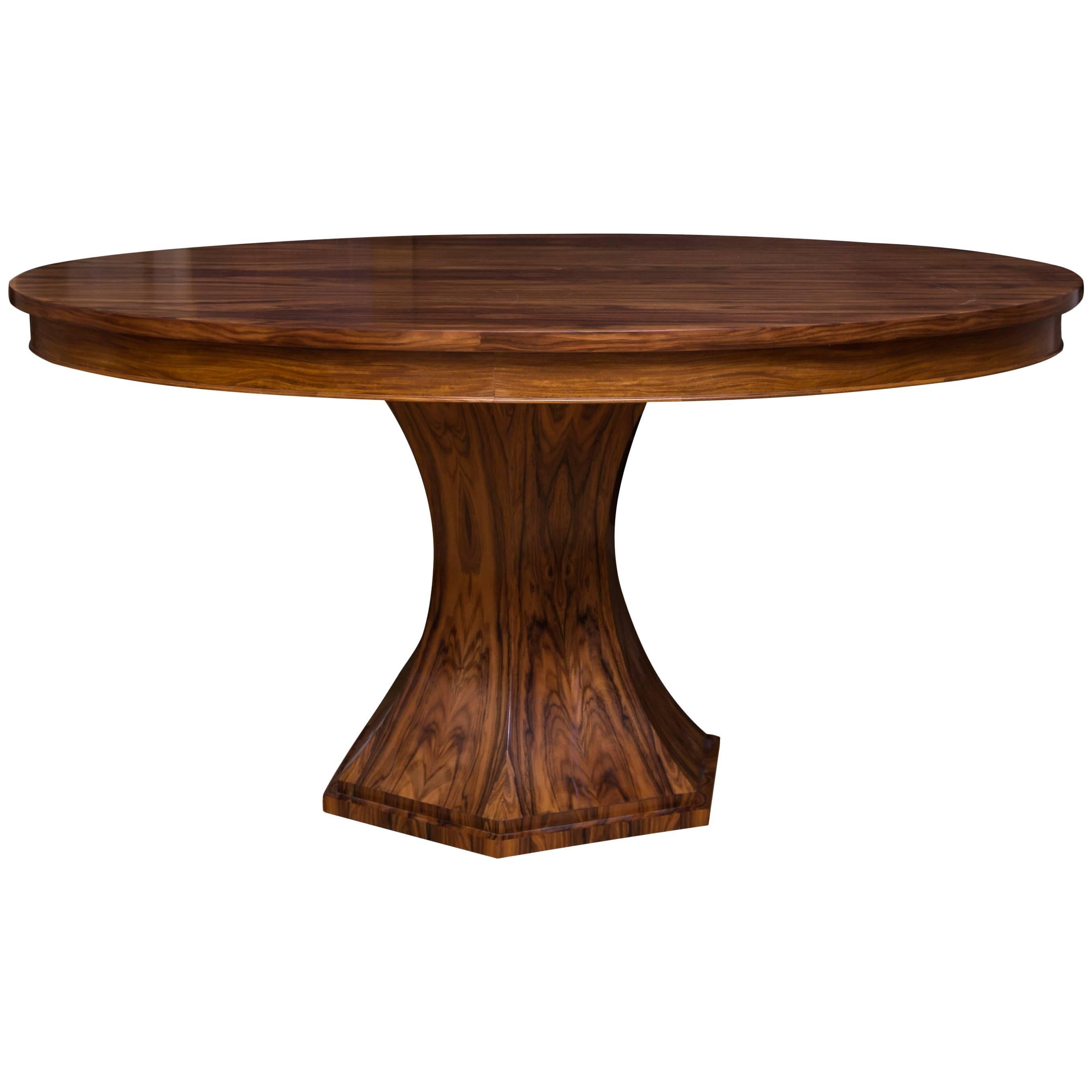 Elliptical Center Hall Table in Bolivian Rosewood by Gregory Clark For Sale