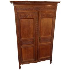Antique Marriage Cupboard or Armoire from Normandy