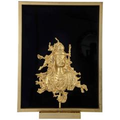 Rare Sconce with a Khmer Bronze Figure, Maison Guerin, Paris, circa 1970 12