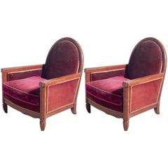 Andre Groult Pair of Club Chairs 5