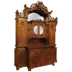 Impressive Art Nouveau Austrian Server or Back Bar