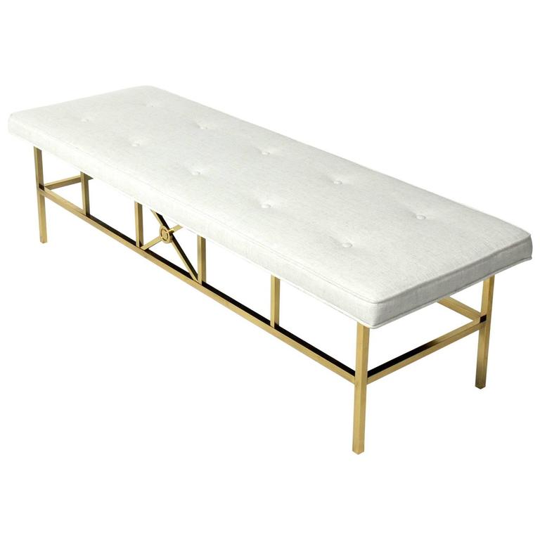 Elegant Modern Brass Bench at 1stDibs