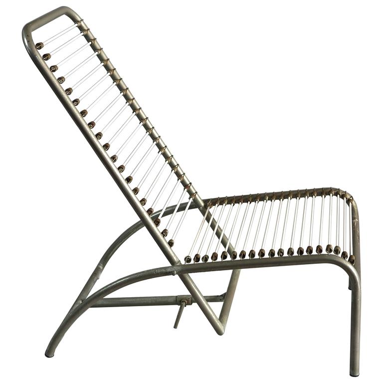 René Herbst | René HERBST (1891-1982)Suite de 4 chaises